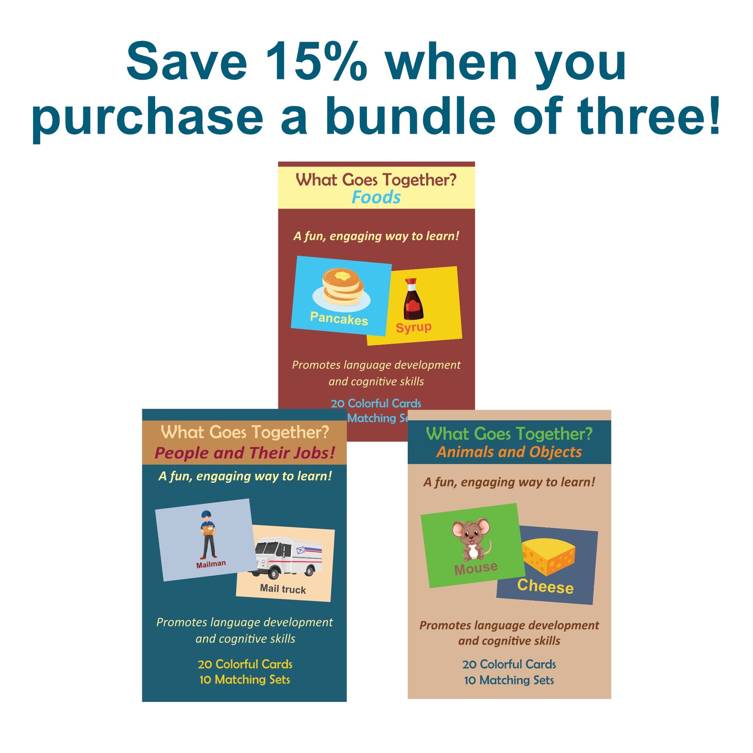 Matching Card Games 3 Boxes, Front